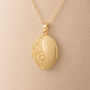 Personalised Solid 9ct Yellow Gold Filigree Milgrain Locket, thumbnail 1 of 8