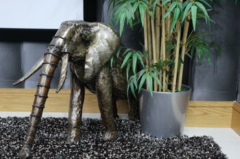 Elephant Two Foot Metal Sculpture, 2 of 7