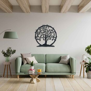 Circular Wooden Tree Of Life Eternal Home Wall Decor, 3 of 12