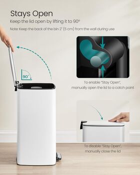 Steel Trash Can Pedal Bin With Soft Close Lid, 6 of 7