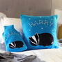 Badger Personalised Cushion And Hot Water Bottle Set, thumbnail 1 of 4