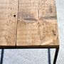 Reclaimed Wood And Steel Side Table, thumbnail 3 of 3