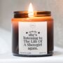 Taylor Swift Gift, Listening To Life Of A Showgirl Again Candle With Matches, thumbnail 1 of 12