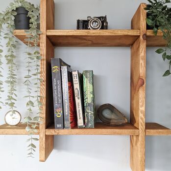 Wooden Wall Mounted Plant, Book Shelf, 2 of 4