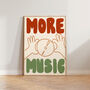 More Music Hand Drawn Wall Art Print, thumbnail 9 of 9