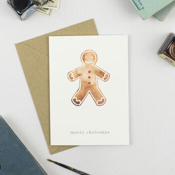 Gingerbread Man Christmas Card, 2 of 3