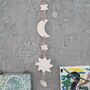 Sun, Moon And Stars Clay Wall Hanging, thumbnail 2 of 8