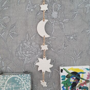 Sun, Moon And Stars Clay Wall Hanging, 2 of 8