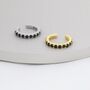 Minimalist Black Cz Ear Cuff In Sterling Silver, thumbnail 4 of 11