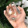 Personalised Stegosaurus Dinosaur Glass Bauble, thumbnail 1 of 2