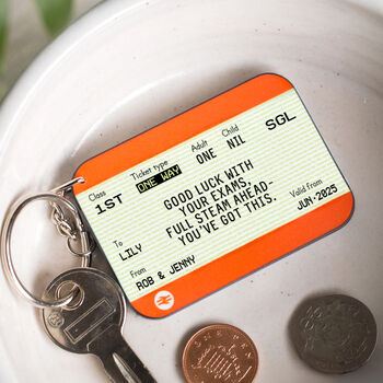 Personalised Good Luck In Exams Keyring, 2 of 2