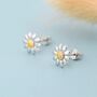 Sweet Daisy Flower Stud Earrings In Sterling Silver, thumbnail 8 of 12