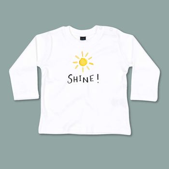 'Shine' Long Sleeved Baby Tshirt, 2 of 3