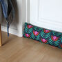 Draught Excluder, Navy 70's Bloom Fabric, Made To Size, thumbnail 1 of 3