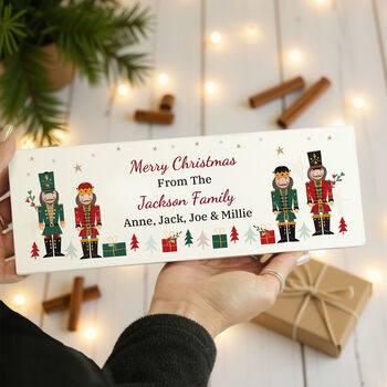 Personalised Christmas Nutcracker Wooden Mantel Decorat, 4 of 5
