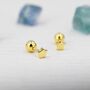 Sterling Silver Tiny Star Screw Back Earrings, thumbnail 3 of 12