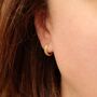 Textured Vermeil Hoop Earrings, thumbnail 2 of 5