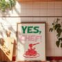 Yes Chef Kitchen Print, thumbnail 3 of 3