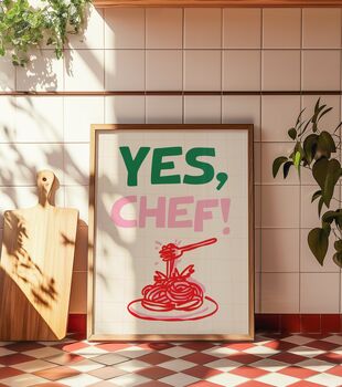 Yes Chef Kitchen Print, 3 of 3