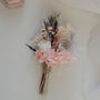 Blossom Pastel Wedding Dried Flower Buttonhole/ Boutonnière, thumbnail 1 of 2