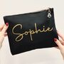 Personalised Name Cotton Canvas Make Up Bag, thumbnail 1 of 5