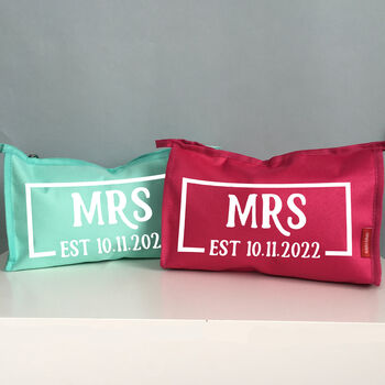 Personalised Mr And Mrs Established Toiletry Bags, 2 of 6