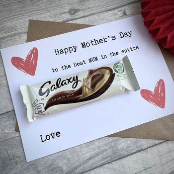 Happy Mother's Day Mum/Mummy Galaxy Chocolate Card, 3 of 3