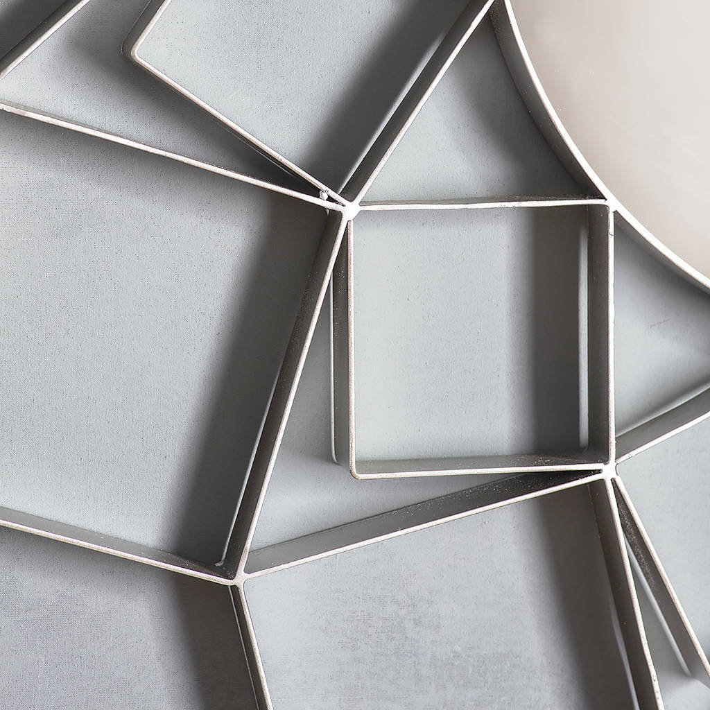 Silver Flower Wall Mirror