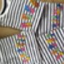 Multicolour Embroidered Striped T Shirt, thumbnail 4 of 4