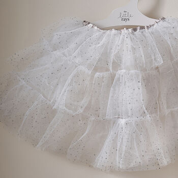 White And Silver Sparkle Costume Tutu Ages Three Five, 2 of 2