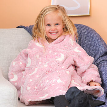Personalised Pink Kids Oversized Hoodie Blanket, 7 of 12