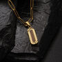 Gold Tiger Eye Pendant Necklace, Engraved Pendant Chains, thumbnail 10 of 12