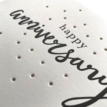 'Happy Anniversary' Letterpress Card, 2 of 2