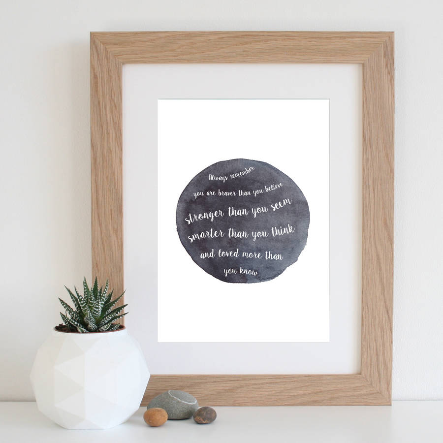 'winnie the pooh' watercolour quote print by hope and love ...