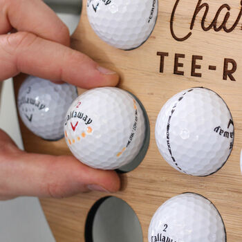 Personalised Golf Ball Wall Art Collecter For The Home, 7 of 8