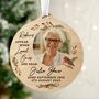 Personalised Robin Photo Memorial Wooden Bauble – Christmas Keepsake, thumbnail 1 of 5