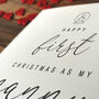 Personalised Handmade First Christmas Card For Grandma, thumbnail 4 of 4