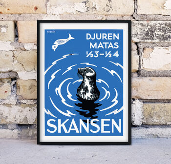 Skansen Zoo Vintage Advertising Poster, 2 of 2