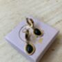 Dangle Hoop Emerald Green Earrings, thumbnail 6 of 6