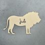 Personalised Wooden Lion Bedroom Door Name Sign, thumbnail 1 of 5