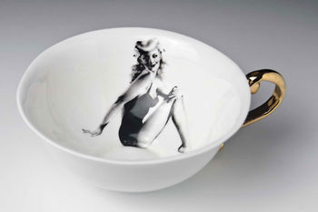 Cup And Saucer With Pin Up Girl, 10 of 12