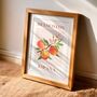 Spanish Peach Art Print Poster, Spain, Fruit, Hand Drawn, thumbnail 2 of 4