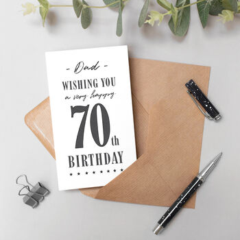 70th Birthday Luxury Fold Out Banner Card, 2 of 5