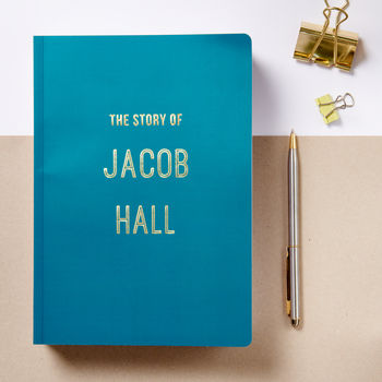 Personalised Gold Foil Name A5 Notebook, 3 of 8