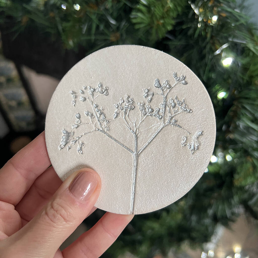 Silver Wild Flower Ceramic Coasters, 1 of 8