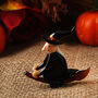 Flying Witch Glass Ornament In Gift Box, thumbnail 1 of 4