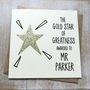 Personalised Gold Star Of Greatness Teacher Card, thumbnail 1 of 3