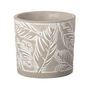 Grey Embossed Feather Cement Planter, thumbnail 1 of 1