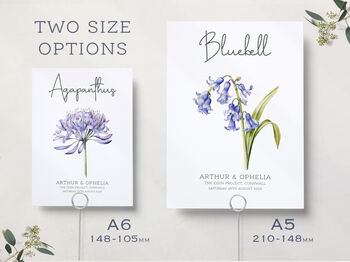 Flower Themed Wedding Table Numbers, 3 of 9