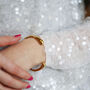 Sleek Gold Wave Bangle, thumbnail 2 of 5